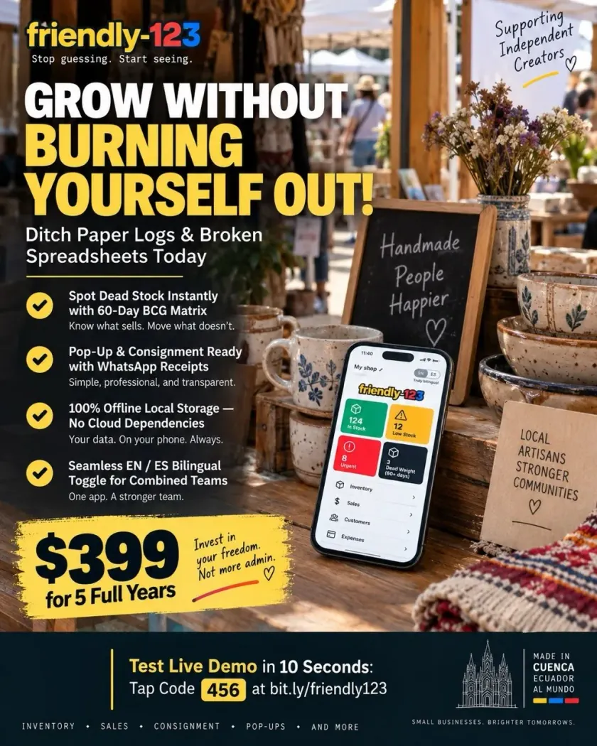 friendly-123 flyer: Grow without burning yourself out, $399 for 5 full years